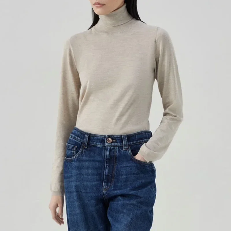 2023 Autumn Women Casual Cashmere Blended Turtle Collar Skin-Friendly Lightweight Seamless All-in-One Sweater
2023 Autumn Women Casual Cashmere Blended Turtle Collar Skin-Friendly Lightweight Seamless All-in-One Sweater