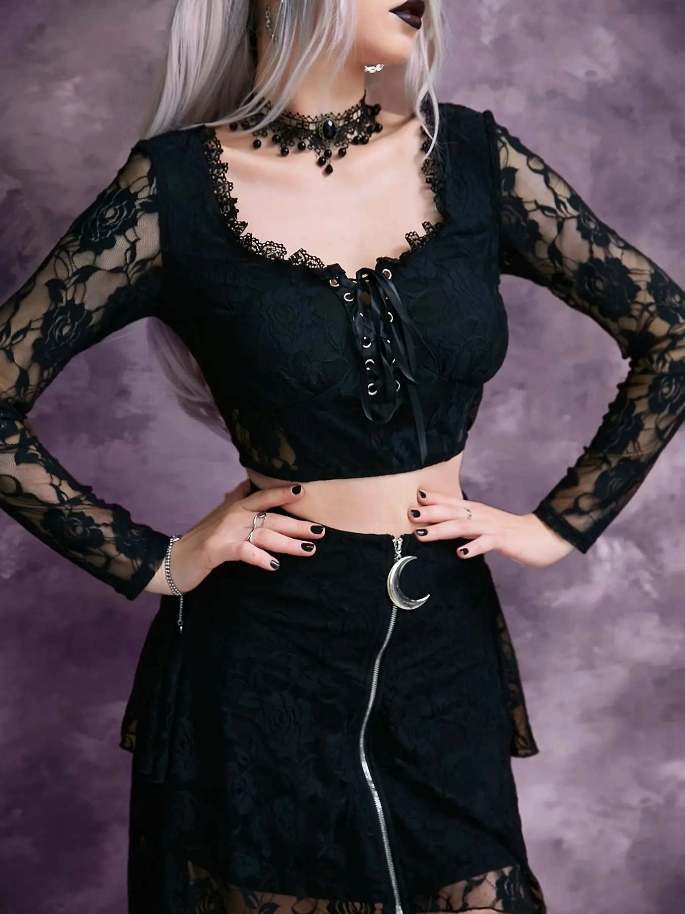 Goth Dark Mesh Patchwork Mall Gothic Aesthetic Blouses Lace Trim Grunge Punk Bandage Crop Tops Skinny Women Vneck Sexy Alt Shirt
Goth Dark Mesh Patchwork Mall Gothic Aesthetic Blouses Lace Trim Grunge Punk Bandage Crop Tops Skinny Women Vneck Sexy Alt Shirt