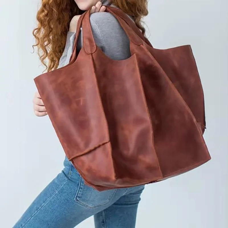 Single Shoulder Bag Large-capacity Bags Female Soft Leather Handbag Tote PU Big Travel Women Handbags Shoulder Female Totes
Single Shoulder Bag Large-capacity Bags Female Soft Leather Handbag Tote PU Big Travel Women Handbags Shoulder Female Totes