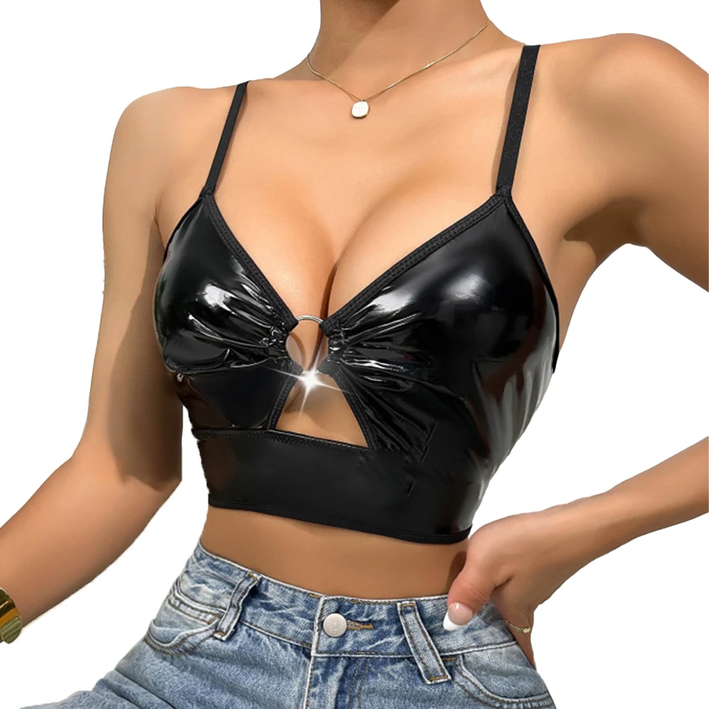 Wet Look PVC Leather Wire-Free Bra Women Dance Bra Crop Tops Lingerie Adjustable Shoulder Strap Underwear Erotic Night Clubwear
Wet Look PVC Leather Wire-Free Bra Women Dance Bra Crop Tops Lingerie Adjustable Shoulder Strap Underwear Erotic Night Clubwear
