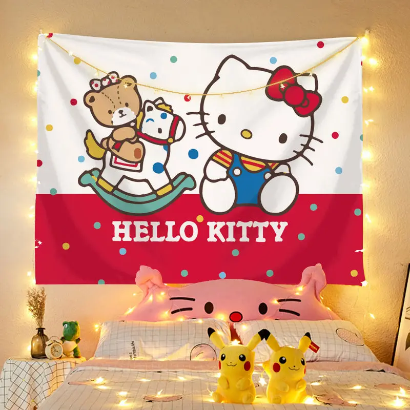 Hello Kitty Sanrio Anime Kawaii Room Decoration Hanging Cute Cartoon Bed Hanging Tapestry Girl Heart Photo Background Cloth Toys
Hello Kitty Sanrio Anime Kawaii Room Decoration Hanging Cute Cartoon Bed Hanging Tapestry Girl Heart Photo Background Cloth Toys