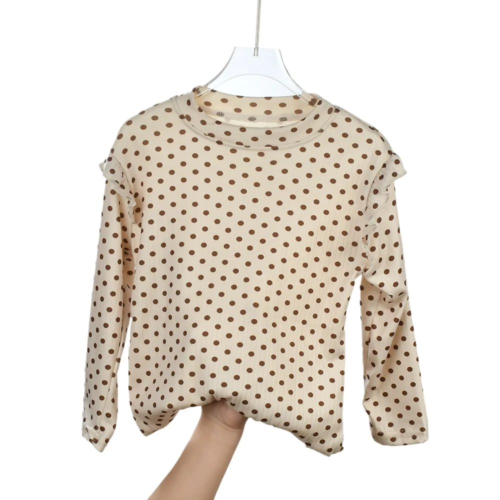 ربيع الخريف الفتيات كشكش طوق الأزهار قميص مطبوع الأطفال الصلبة مضلع قاع قميص طفل رضيع عادية القطن تيز الملابس ربيع الخريف الفتيات كشكش طوق الأزهار قميص مطبوع الأطفال الصلبة مضلع قاع قميص طفل رضيع عادية القطن تيز الملابس