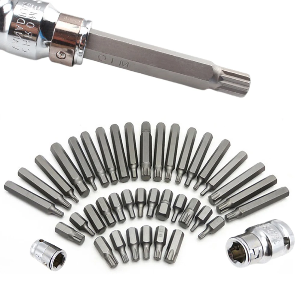 40pcs/set Screwdriver Set Magnetic Screw Driver Kit Precision Screwdriver Bit Torx Star Hex Socket Bit Hand Repair Tool 30/75mm
40pcs/set Screwdriver Set Magnetic Screw Driver Kit Precision Screwdriver Bit Torx Star Hex Socket Bit Hand Repair Tool 30/75mm