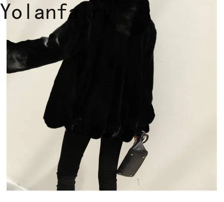YOLANFAIRY Genuine Whole Mink Fur Jacket for Women Luxury 2025 Winter Natural Fur Coat Hooded Warm Real Black Fur Coats Casaco YOLANFAIRY Genuine Whole Mink Fur Jacket for Women Luxury 2025 Winter Natural Fur Coat Hooded Warm Real Black Fur Coats Casaco