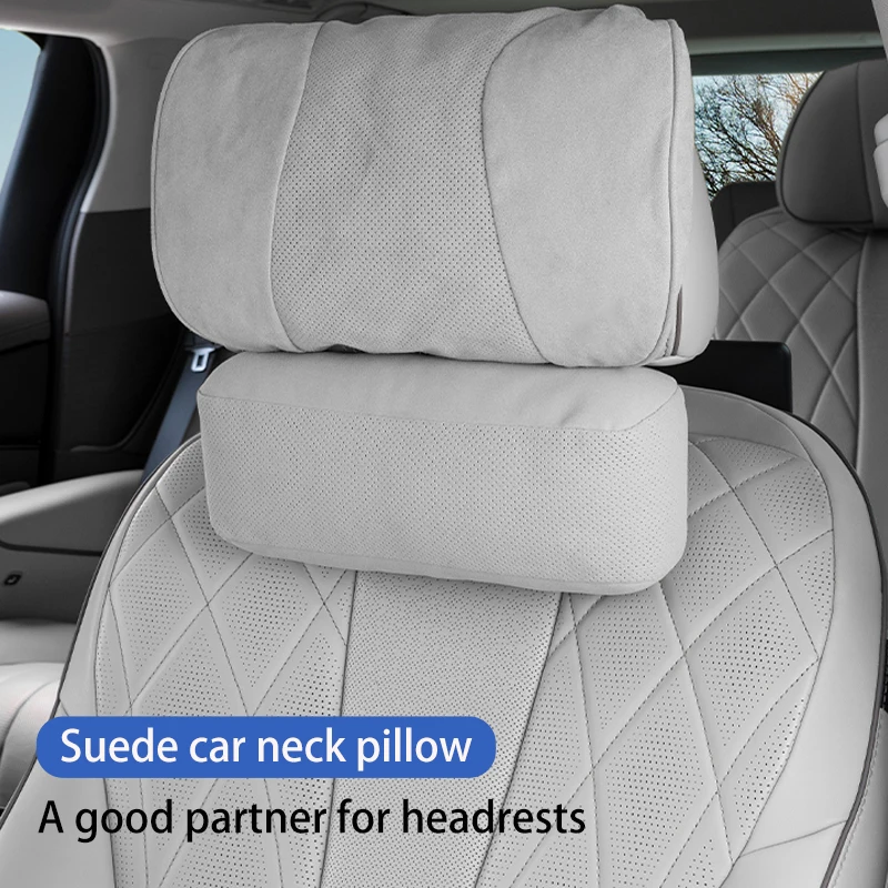 Car Neck Pillow Headrest partner Suede neck protection Relieve neck fatigue pillow Car seat accessories 
Car Neck Pillow Headrest partner Suede neck protection Relieve neck fatigue pillow Car seat accessories