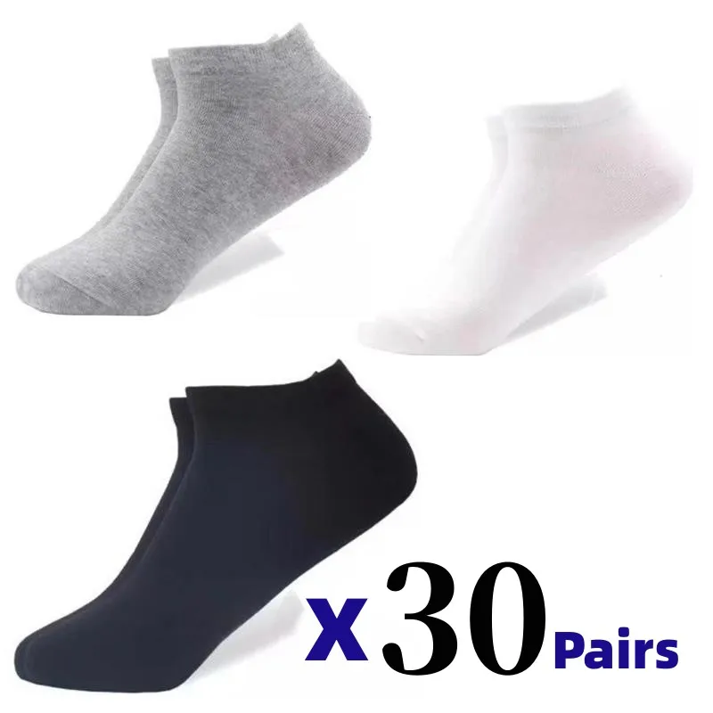 60Pcs/Lot=30Pairs Men's Socks Breathable Business Socks Black Boat Socks Casual Comfortable Solid Color Men's Ankle WhiteSocks
60Pcs/Lot=30Pairs Men's Socks Breathable Business Socks Black Boat Socks Casual Comfortable Solid Color Men's Ankle WhiteSocks