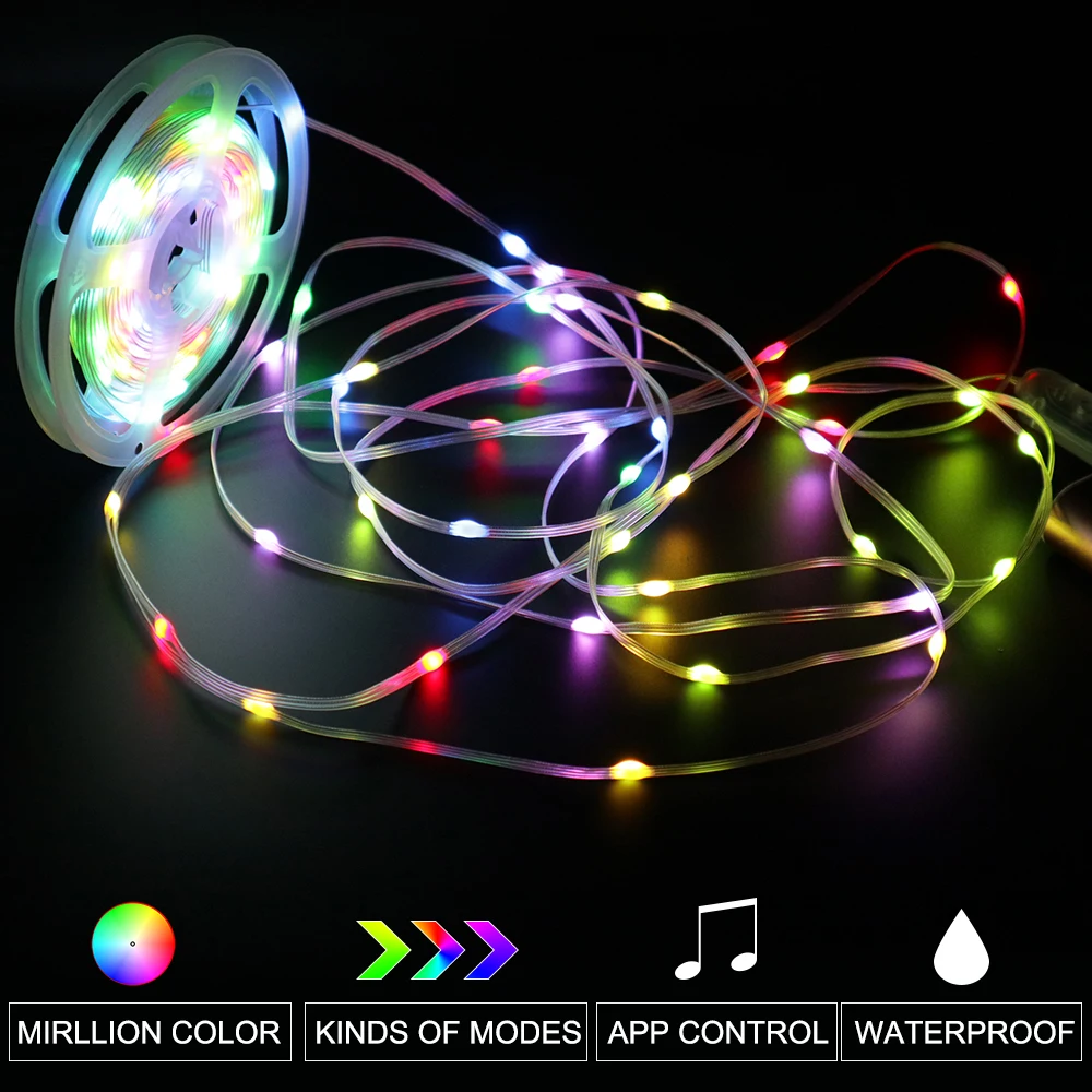 10M WS2812 LED Strip RGB Bluetooth APP Control LED String USB 5V Waterproof Outdoor Home Patry Decoration
10M WS2812 LED Strip RGB Bluetooth APP Control LED String USB 5V Waterproof Outdoor Home Patry Decoration