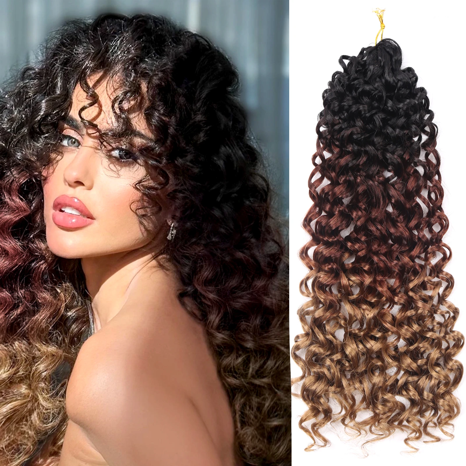 

Amir Hair 18 Inch 100g Synthetic GoGo Afro Curl Crochet Hair Extension for Women Curly Braids Ombre Black Gold Brown Burgundy