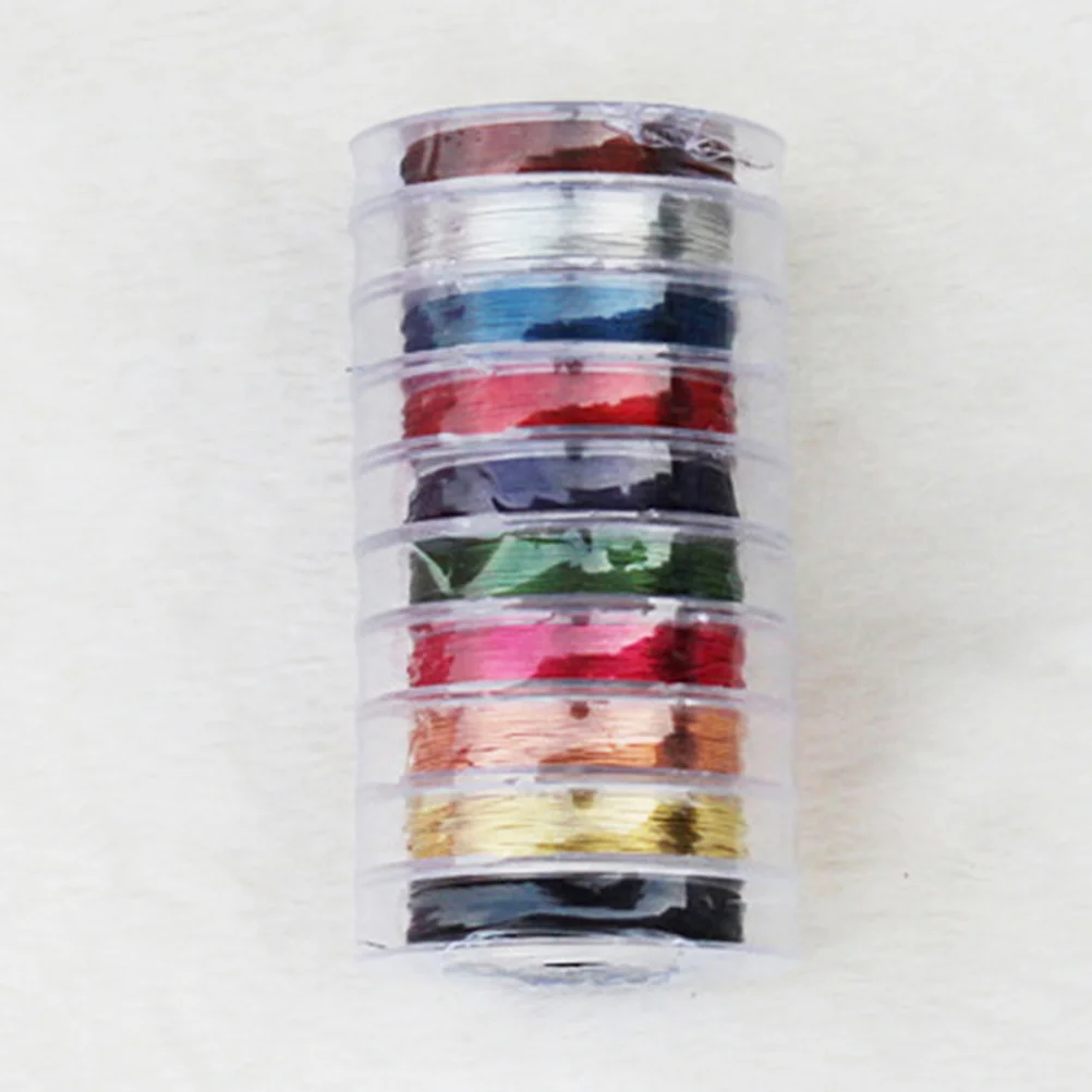 

10 rolls/pack Assorted Color 03mm Copper Wire 10m Flexible Artistic Jewely Spool Of Wire(Random Color)
