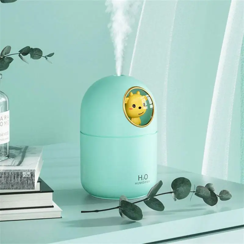 

Cartoon Nano Spray Air Humidifier with Lights USB Mute Air Diffuser Moisturizer Home Desktop Cute Mini Portable Atomizer Gift