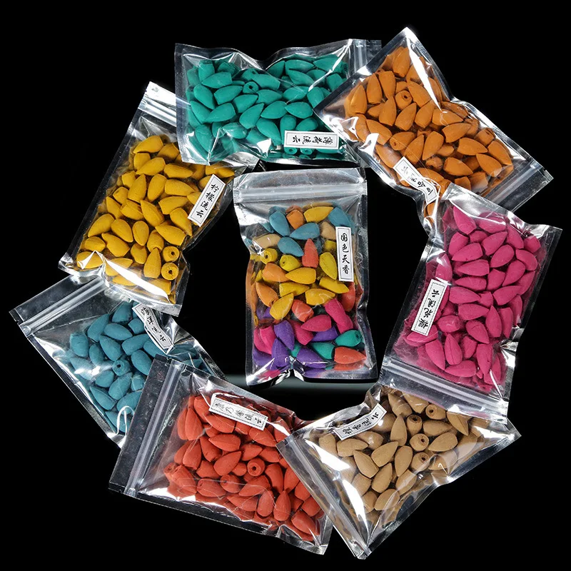 Mixed Scents 5 Bags Backflow Sandalwood Incense Cones Pagoda Bullet Head Smoke Waterfall Incense Cones For Meditation
Mixed Scents 5 Bags Backflow Sandalwood Incense Cones Pagoda Bullet Head Smoke Waterfall Incense Cones For Meditation
