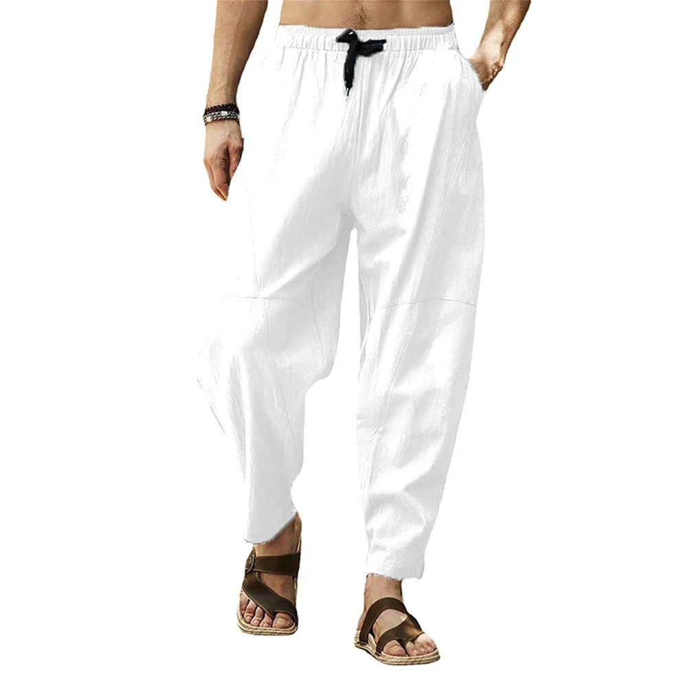 Men's Cotton Linen Pants Joggers Solid Casual Drawstring Elastic Waist Loose Yoga Harem Trousers Pants For Man
Men's Cotton Linen Pants Joggers Solid Casual Drawstring Elastic Waist Loose Yoga Harem Trousers Pants For Man