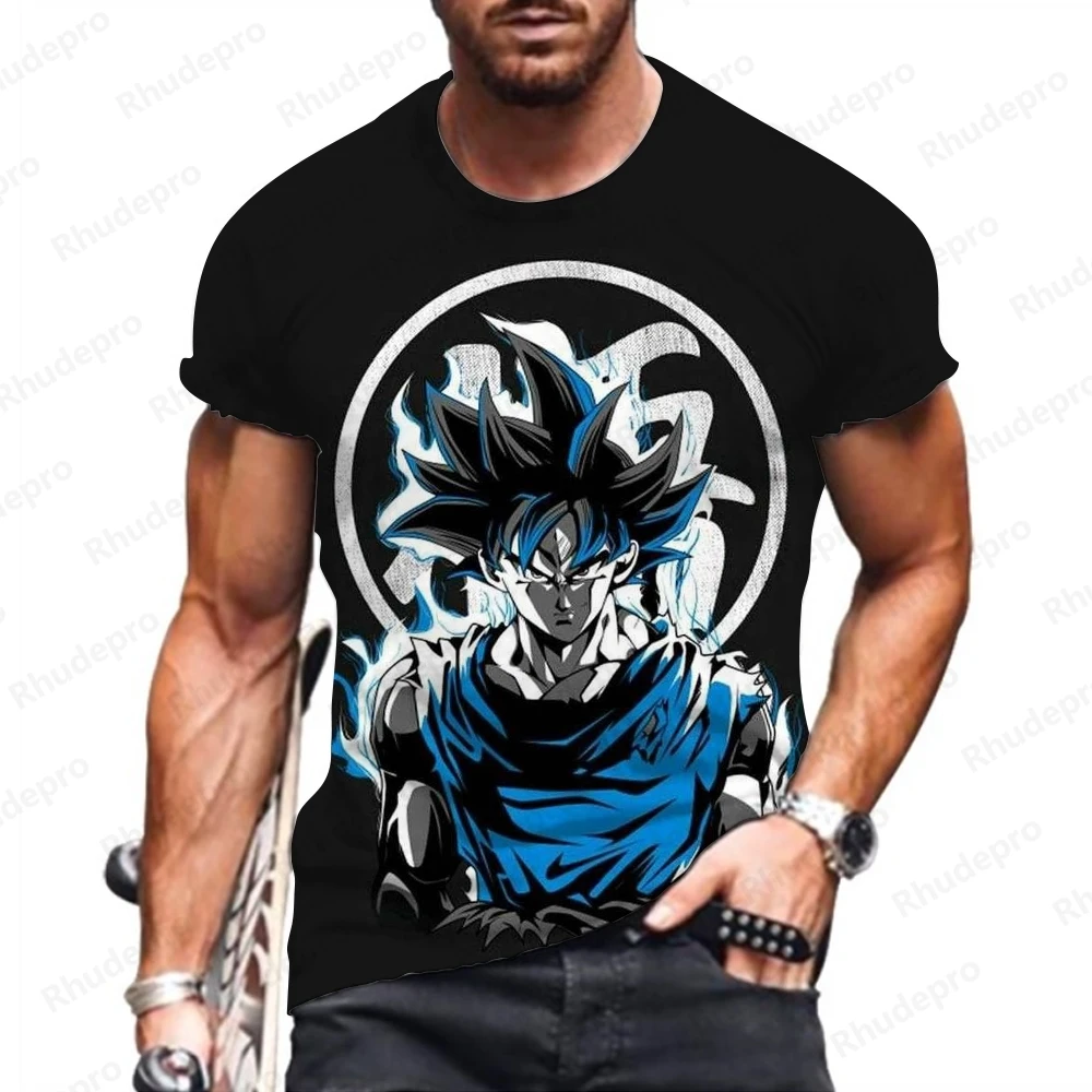 

New T-shirt Men Dragon Ball Z Anime Goku Men's Children's Short Sleeve Shirts Essentials Tops Vegeta Trend Clothing Streetwear