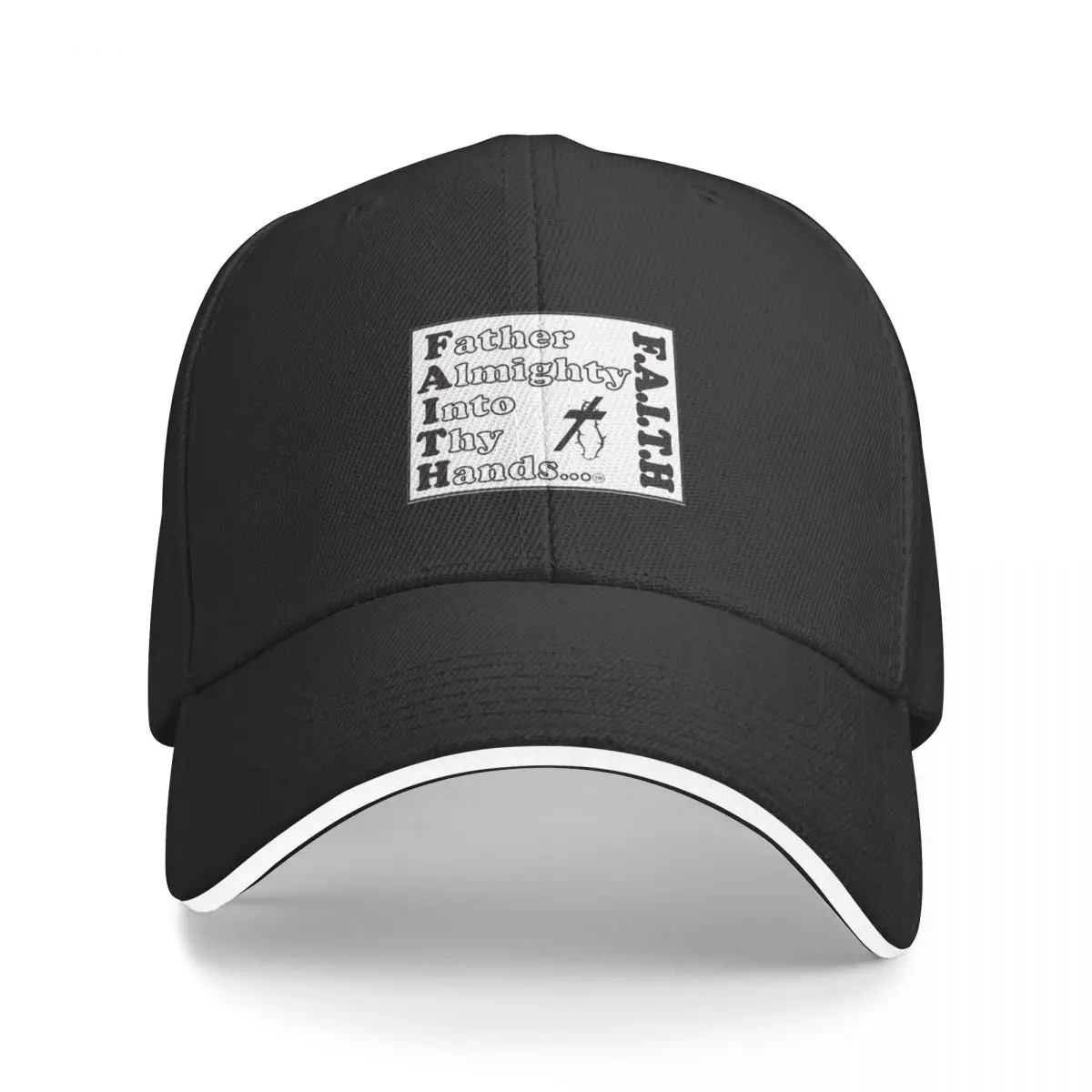 

New Witimagine FAITH Apparels - No Pattern - Black-White #1 Baseball Cap Kids Hat Wild Ball Hat New Hat For Women Men's