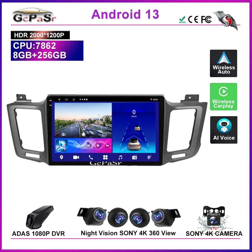 Автомагнитола Android 13, мультимедийный видеоплеер для Toyota RAV4 4 XA40 5 XA50 2012-2018, GPS-навигация, 2Din, DVD, Wi-Fi, BT 7862 
Автомагнитола Android 13, мультимедийный видеоплеер для Toyota RAV4 4 XA40 5 XA50 2012-2018, GPS-навигация, 2Din, DVD, Wi-Fi, BT 7862