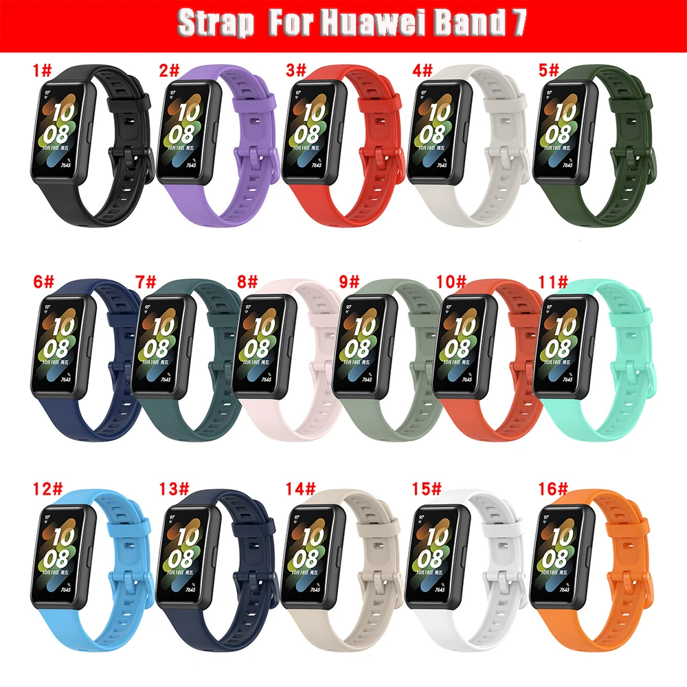 

Silicone Strap for Huawei Band 7 Smart Watch Replacement Wristband Soft TPU Sport Bracelet for Huawei Band7 Watch Accessories