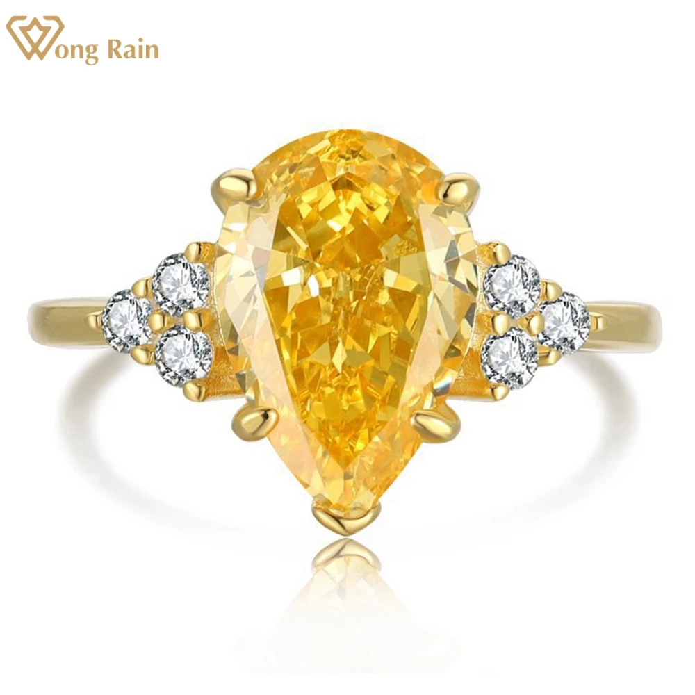 

Wong Rain 100% 925 Sterling Silver Crushed Ice Cut Citrine High Carbon Diamonds Gemstone Engagement Ring Fine Jewelry Wholesale