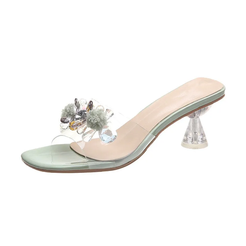 New High Heels Fashion Rhinestone Mules Slippers Women Summer PVC Transparent Jelly Sandals Crystal Perspex Heels Ladies Shoes
New High Heels Fashion Rhinestone Mules Slippers Women Summer PVC Transparent Jelly Sandals Crystal Perspex Heels Ladies Shoes