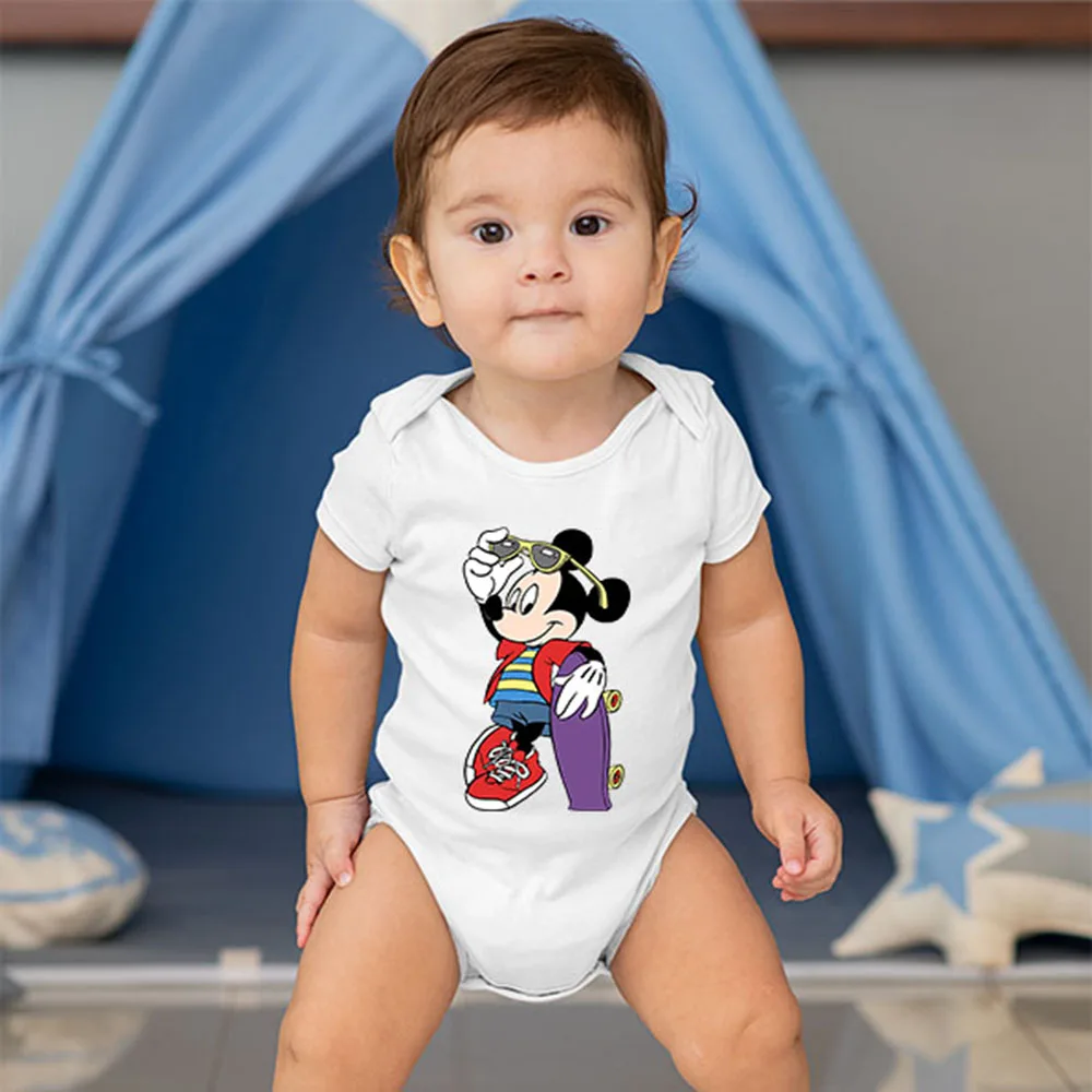 0 To 12 Months Newborn White One Piece Disney Brand Summer Baby Clothing Mickey Skateboard Cartoon Character Workwear Breathable
0 To 12 Months Newborn White One Piece Disney Brand Summer Baby Clothing Mickey Skateboard Cartoon Character Workwear Breathable