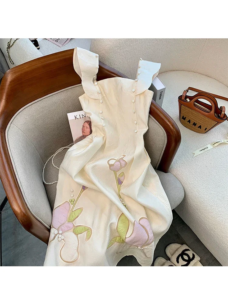 2023 Summer French Elegant Office Lady Square Collar Midi Dress Women's Fashion Casual Flower Print Dresses Vestido Lady Clothes
2023 Summer French Elegant Office Lady Square Collar Midi Dress Women's Fashion Casual Flower Print Dresses Vestido Lady Clothes