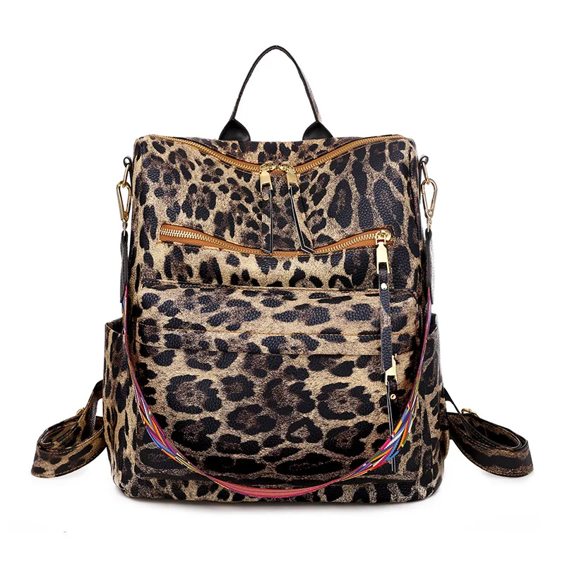 2022 New Fashion Women Backpacks High Quality Leopard Leather Female Ladies Bag Korean Student Backpack Preppy Style Bag Luxury
2022 New Fashion Women Backpacks High Quality Leopard Leather Female Ladies Bag Korean Student Backpack Preppy Style Bag Luxury