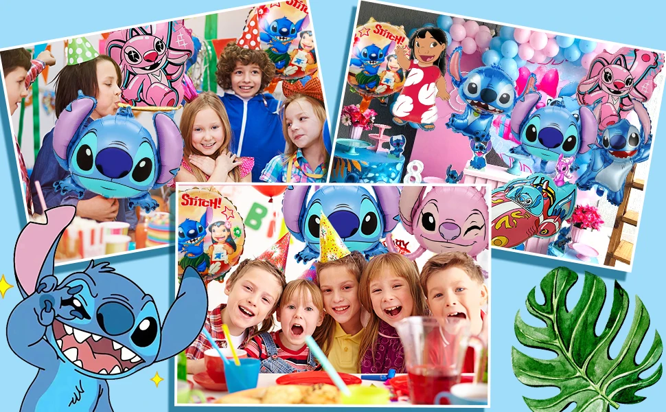 Stitch Party Decorations,8pcs Stitch Party Foil Balloons-Stitch Foil Balloons&Lilo Angel Foil Balloons for Stitch Party Stitch Party Decorations,8pcs Stitch Party Foil Balloons-Stitch Foil Balloons&Lilo Angel Foil Balloons for Stitch Party