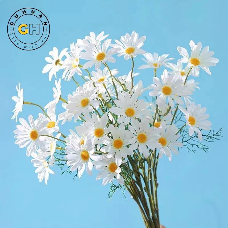 

Artificial Vase of Home Decoration Accessories, Dutch Daisy 5 Artificial Bouquet, Silk Flower, Living Room Decoration, White