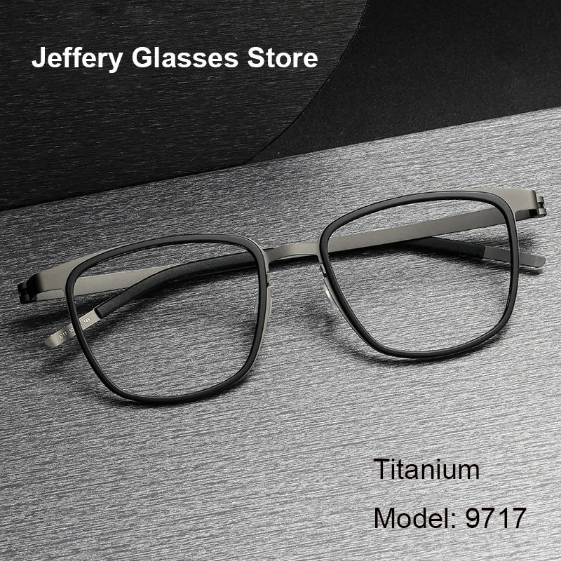 Denmark Screwless Titanium Glasses Frame Men Retro Square Myopia Reading Prescription Eyewear Eyeglasses Anti Blue Lenses 9717
Denmark Screwless Titanium Glasses Frame Men Retro Square Myopia Reading Prescription Eyewear Eyeglasses Anti Blue Lenses 9717