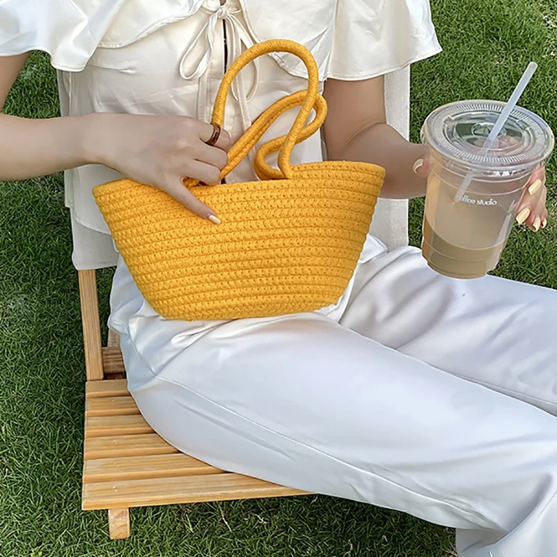 Summer Woven Casual Tote Handbag Women Bohemian Straw Shopping Handmade Knitted Basket Vacation Beach Portable Top-handle Bag
Summer Woven Casual Tote Handbag Women Bohemian Straw Shopping Handmade Knitted Basket Vacation Beach Portable Top-handle Bag