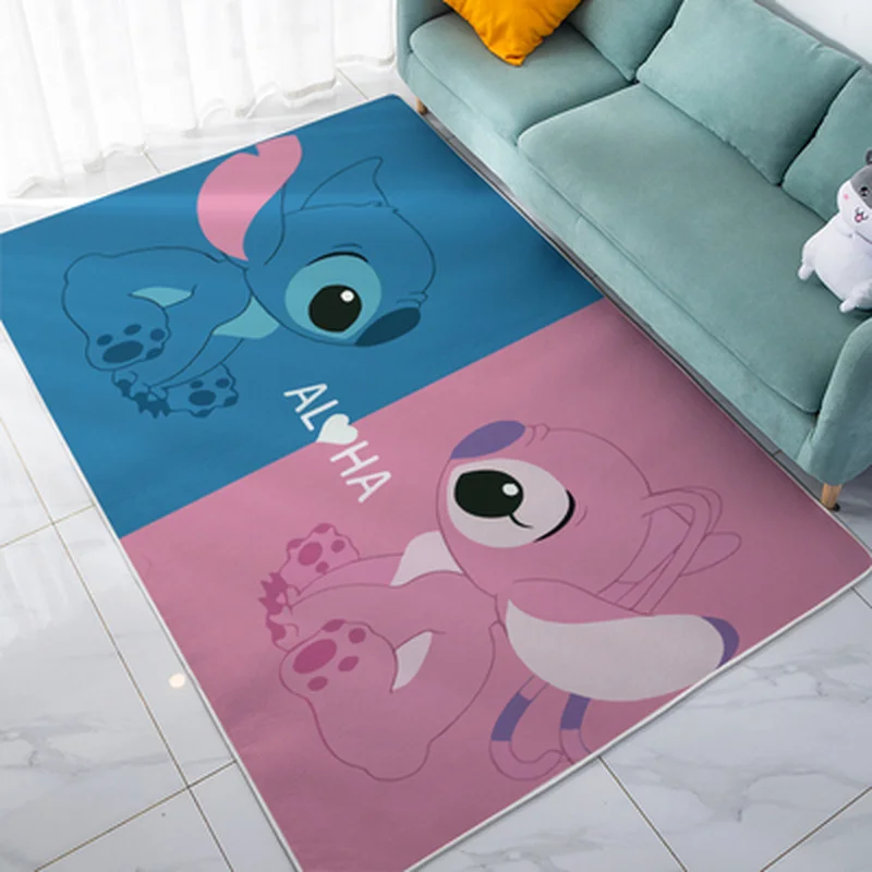 

Disney Lilo Stitch Paly Mat Baby Crawl Carpet Children Bedroom Living Room Doormat Home Decor Kids Boys Girls Non-slip Rug