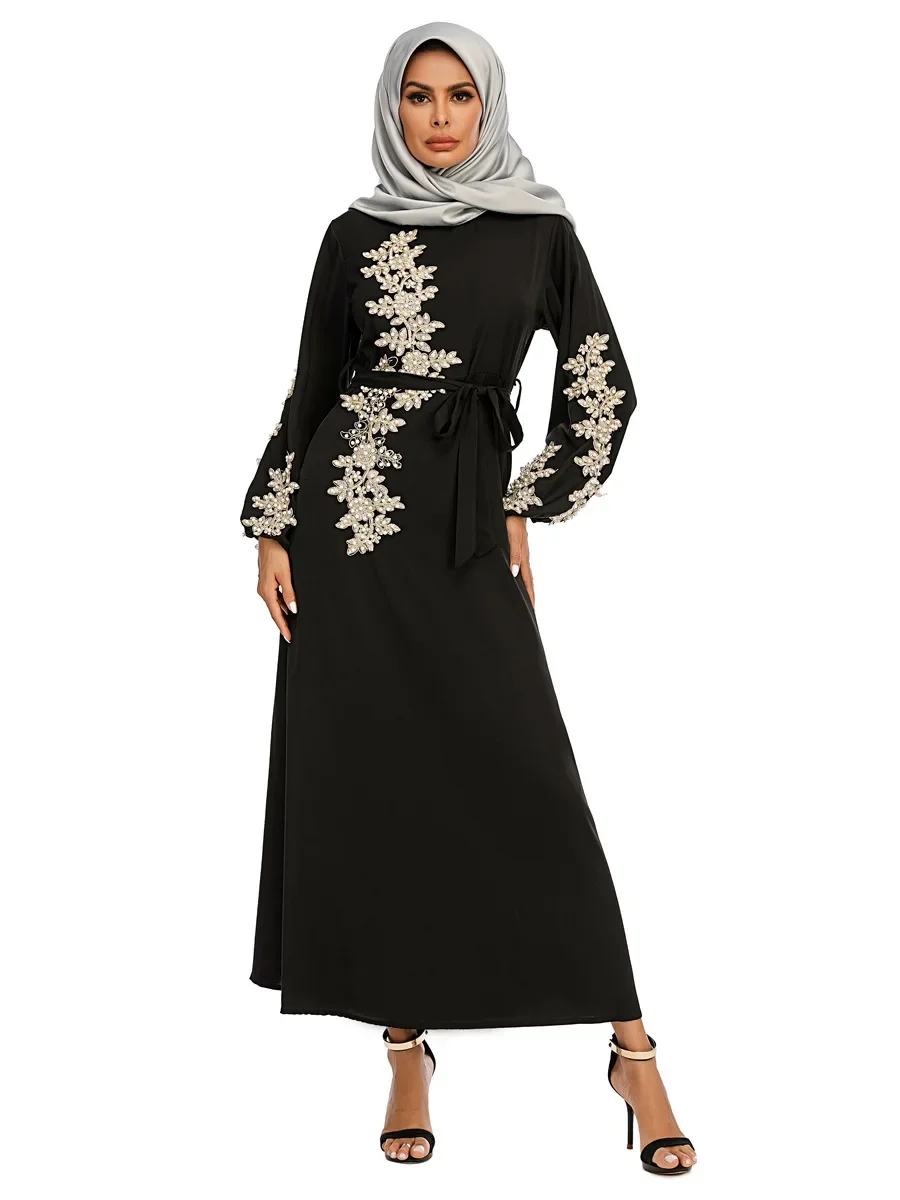 Autumn New 2 Pcs Muslim Sets Embroidery Abaya Dubai Turkey Muslim Dress+ Scarf Kaftan Islamic Dress Women Robe Suit 23 S9b345ee16fa14ef5a5d9e0728ef628adE