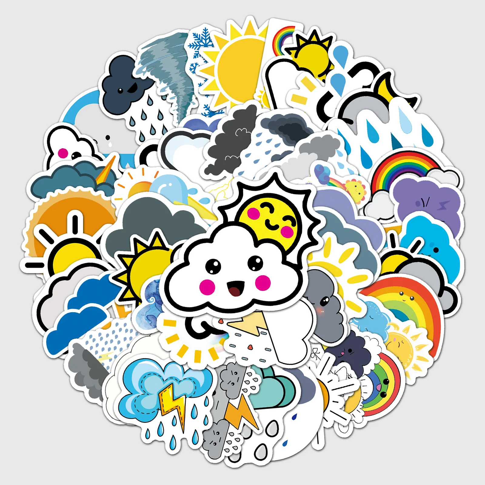 50pcs cartoon weather stickers personalized children cute stickers DIY skateboard luggage stickers planner stickers
50pcs cartoon weather stickers personalized children cute stickers DIY skateboard luggage stickers planner stickers