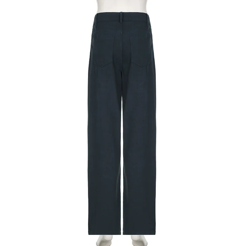 2000s Clothes Y2k Low Rise Boot Cut Jeans Woman Casual Black Striped Denim Trousers Streetwear Flare Pants P77-DD25 276 S9b3886b25c054bf888abd81bca97af0c3