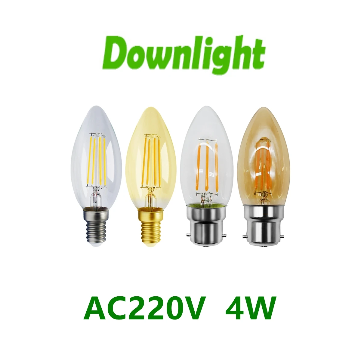 

LED Filament Bulb C35 4W Retro Edison Bulb E14 B22 Bombillas AC220V-240V Vintage Lamp 2700K 4000K Home Decoration