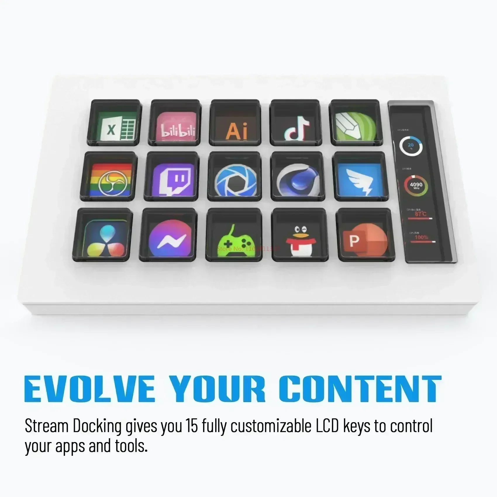 Visual Stream Deck Keyboard Lcd Button 15 Keys Live Content Creation Controller Custom Button For Windows/macos/android/ios Gift 16 Visual Stream Deck Keyboard Lcd Button 15 Keys Live Content Creation Controller Custom Button For Windows/macos/android/ios Gift 10