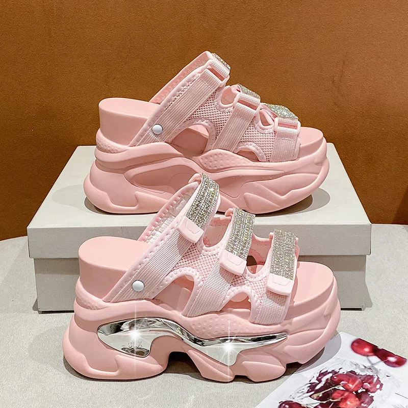 10.5CM Wedge Heels Women Slippers Female Sandals Bling High Platform Beach Slides New 2023 Summer Chunky Flip Flops Woman
10.5CM Wedge Heels Women Slippers Female Sandals Bling High Platform Beach Slides New 2023 Summer Chunky Flip Flops Woman