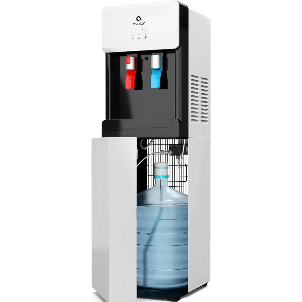 

Bottom Loading Water Cooler Dispenser - Hot & Cold Water, Child Safety Lock, holds 3- or 5-Gallon Bottles - UL Listed- White
