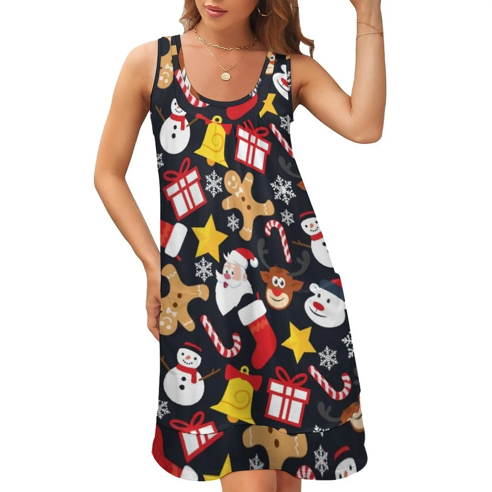 Cool Christmas Collage Sleeveless U-Neck Fake Two Piece Dress birthday dress for women luxury 2024
Cool Christmas Collage Sleeveless U-Neck Fake Two Piece Dress birthday dress for women luxury 2024