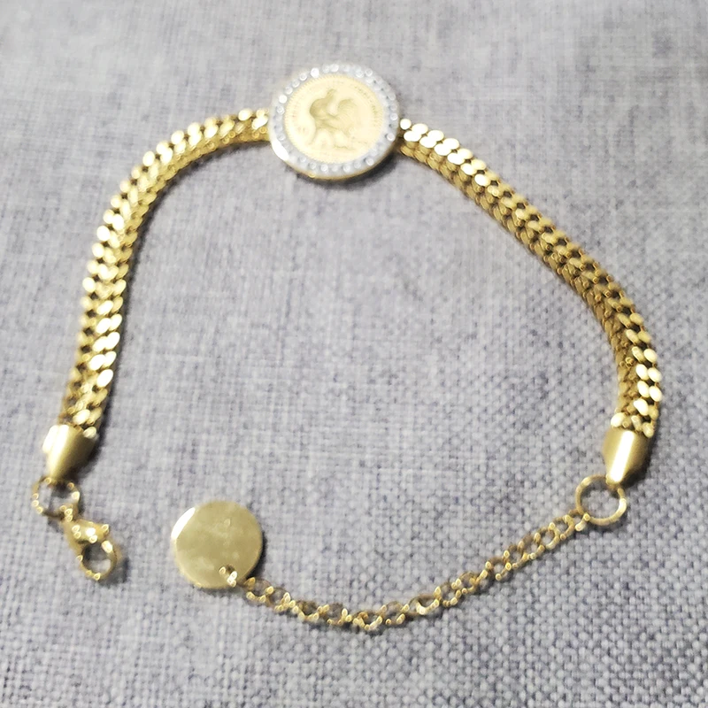 Stainless Steel Micro-set Zircon Double Thick Chain Bracelet Temperament Elegant Wedding Ladies Jewelry Fashion
Stainless Steel Micro-set Zircon Double Thick Chain Bracelet Temperament Elegant Wedding Ladies Jewelry Fashion