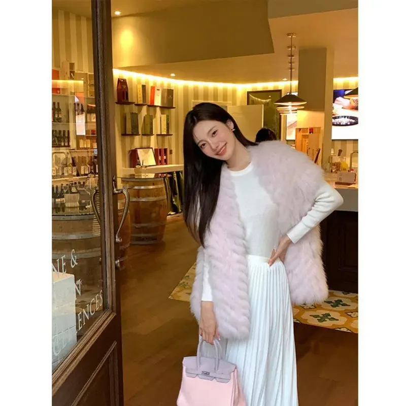 Новинка, модное женское пальто, зимний теплый жилет из искусственного меха, пальто с круглым воротником, высококачественное пальто из искусственного меха, однотонный жилет средней длины, N41
Новинка, модное женское пальто, зимний теплый жилет из искусственного меха, пальто с круглым воротником, высококачественное пальто из искусственного меха, однотонный жилет средней длины, N41