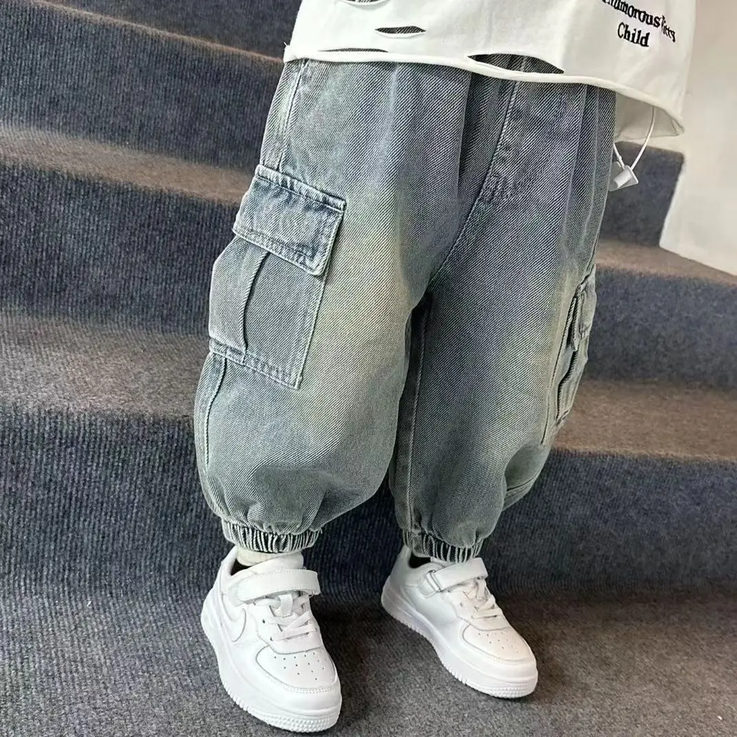 Children's Clothing Boys Spring New Korean Loose Fitting Bundle Legs Versatile Retro Baby Kids Jeans Girl Pants Boy Clothes
Children's Clothing Boys Spring New Korean Loose Fitting Bundle Legs Versatile Retro Baby Kids Jeans Girl Pants Boy Clothes