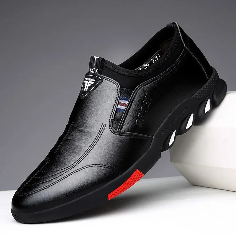 

2024 Spring and Summer New Business Casual Leather Shoes Men's Breathable Fashion Lace-up Shoes Soft Sole Pedal Tide Shoes