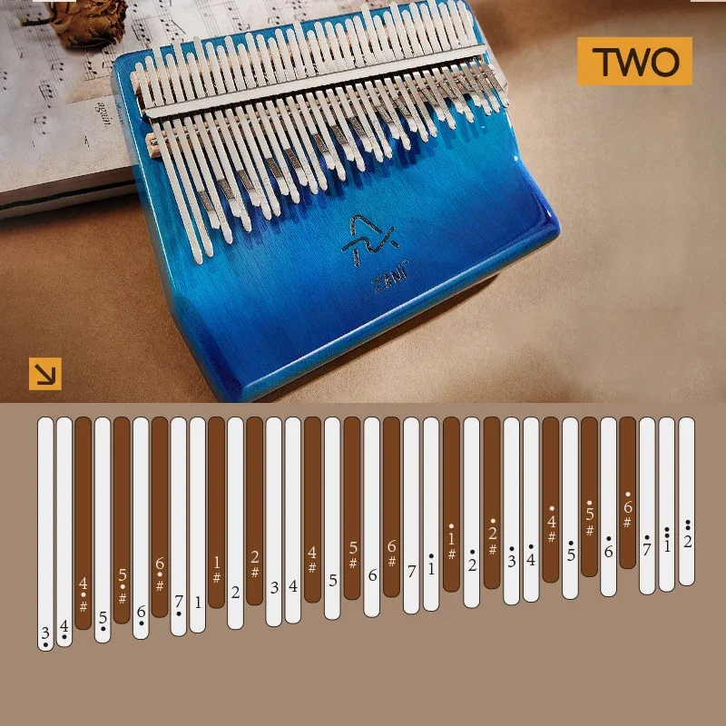 

Клавиша, креативная музыкальная профессиональная клавиатура для пианино, музыкальный тональный подарок, Kalimbas для большого пальца, детский калимба, 34 пальца