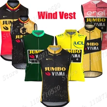 TDF Jumbo Visma Team 2023 Wind Vest Windproof Cycling Vest Lightweight Race Road Cycling Jersey Sleeveless Gilet MTB Maillot