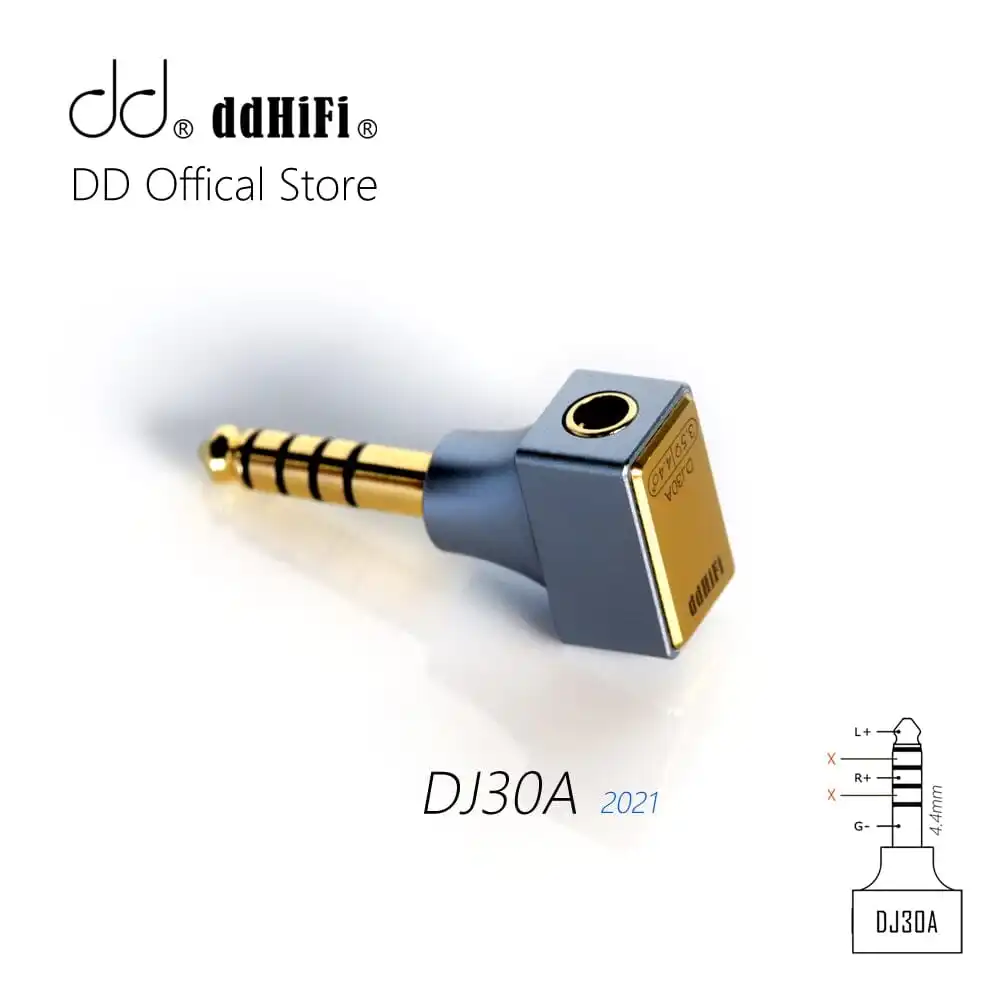 

DD ddHiFi New DJ30A 3.5mm Female to 4.4mm Male Earphone Plug Adapter, Apply to 3.5mm Headphone Cable from 4.4 Output