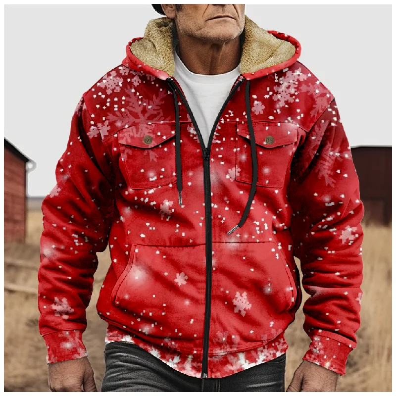 New Christmas Cotton Coat Hooded Sweater Casual Print Men's Fur Loop Arctic Velvet Zipper Patch Pocket Hooded Sweater a02
New Christmas Cotton Coat Hooded Sweater Casual Print Men's Fur Loop Arctic Velvet Zipper Patch Pocket Hooded Sweater a02