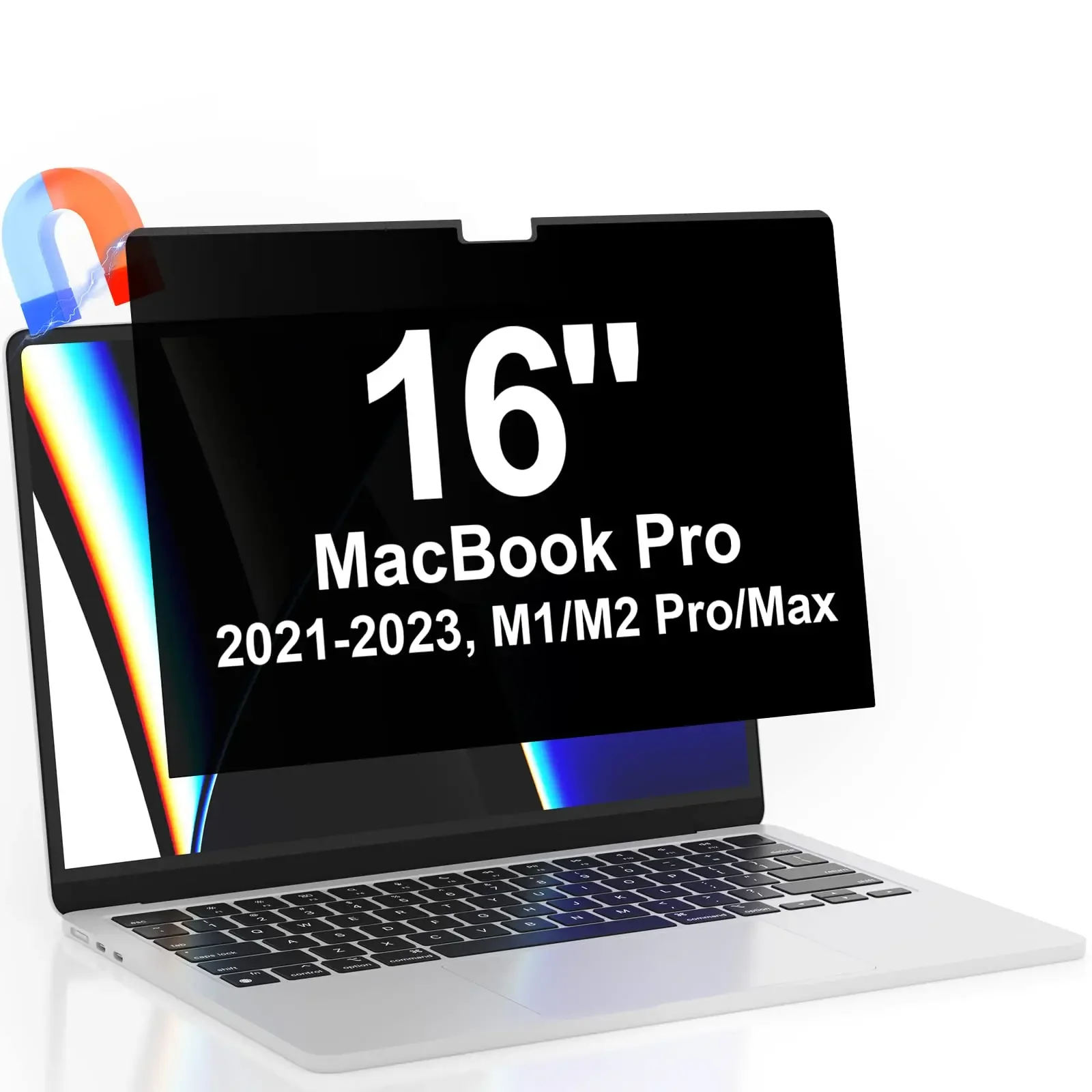 Laptop Privacy Screen Filter for MacBook Pro 16 Inch (2021-2023, M1, M2)-A2485/A2780, Magnetic Removable Matte Anti Blue Light
Laptop Privacy Screen Filter for MacBook Pro 16 Inch (2021-2023, M1, M2)-A2485/A2780, Magnetic Removable Matte Anti Blue Light
