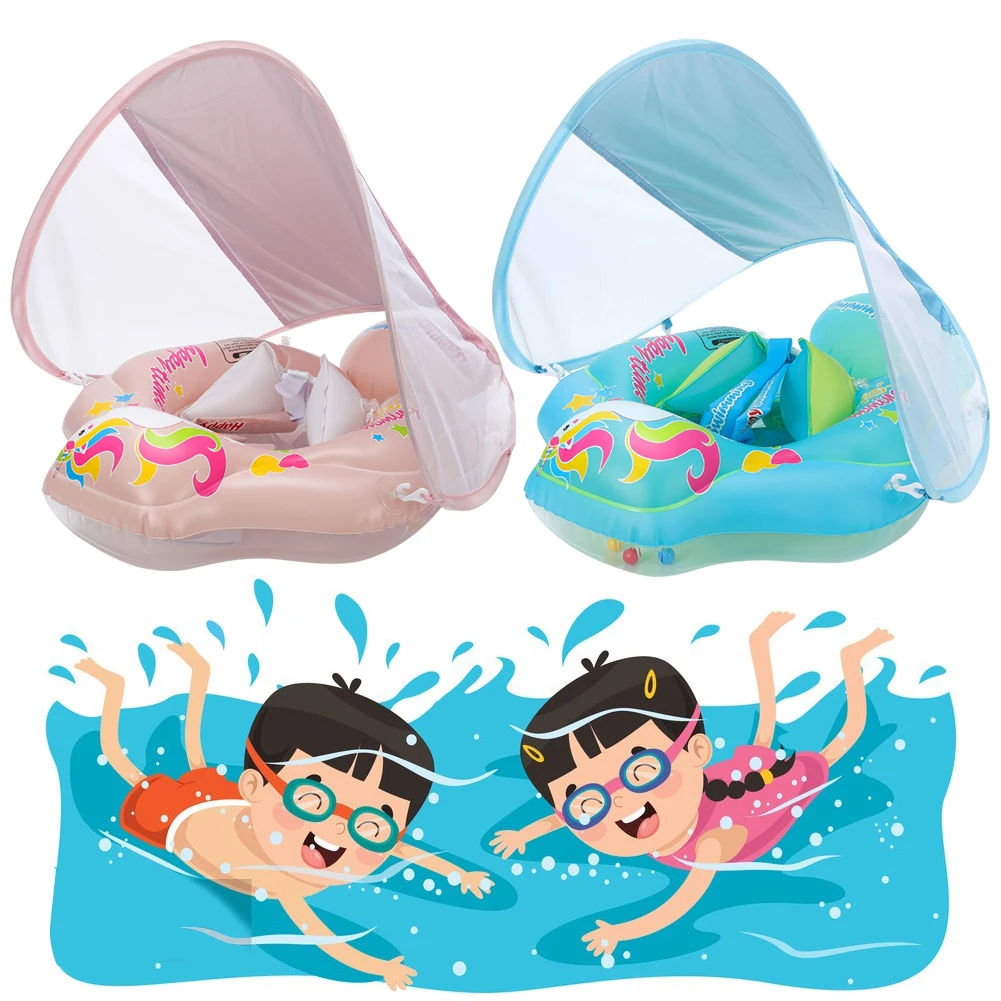 Baby Swimming Ring Inflatable Swim Ring with Sunshade Beach Water Toys Baby Pool Toy Infant Floating Ring for Summer Pool Party
Baby Swimming Ring Inflatable Swim Ring with Sunshade Beach Water Toys Baby Pool Toy Infant Floating Ring for Summer Pool Party