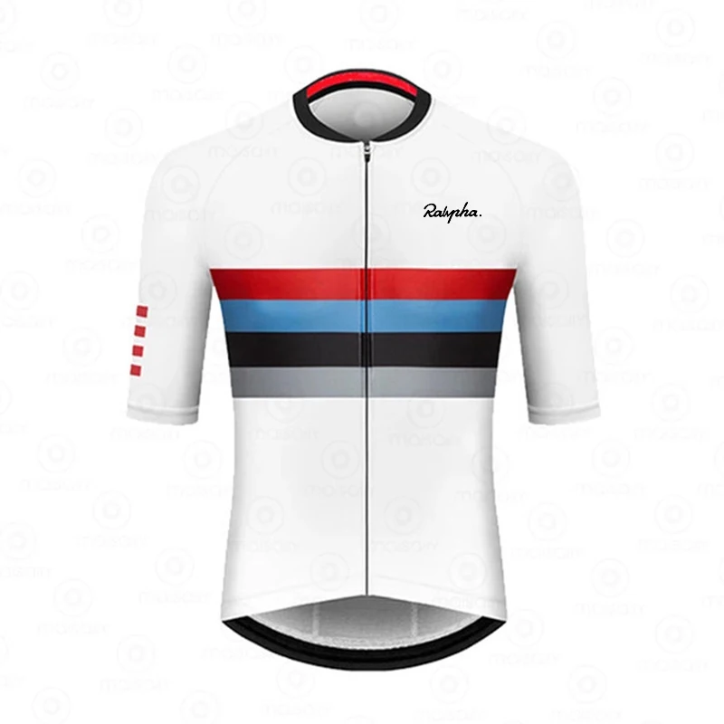 

New 2024 Ralvpha Cycling Jersey Team Summer Short Sleeve Downhill MTB Jersey Bicycle Clothing Bike Shirt Ropa Ciclismo Maillot