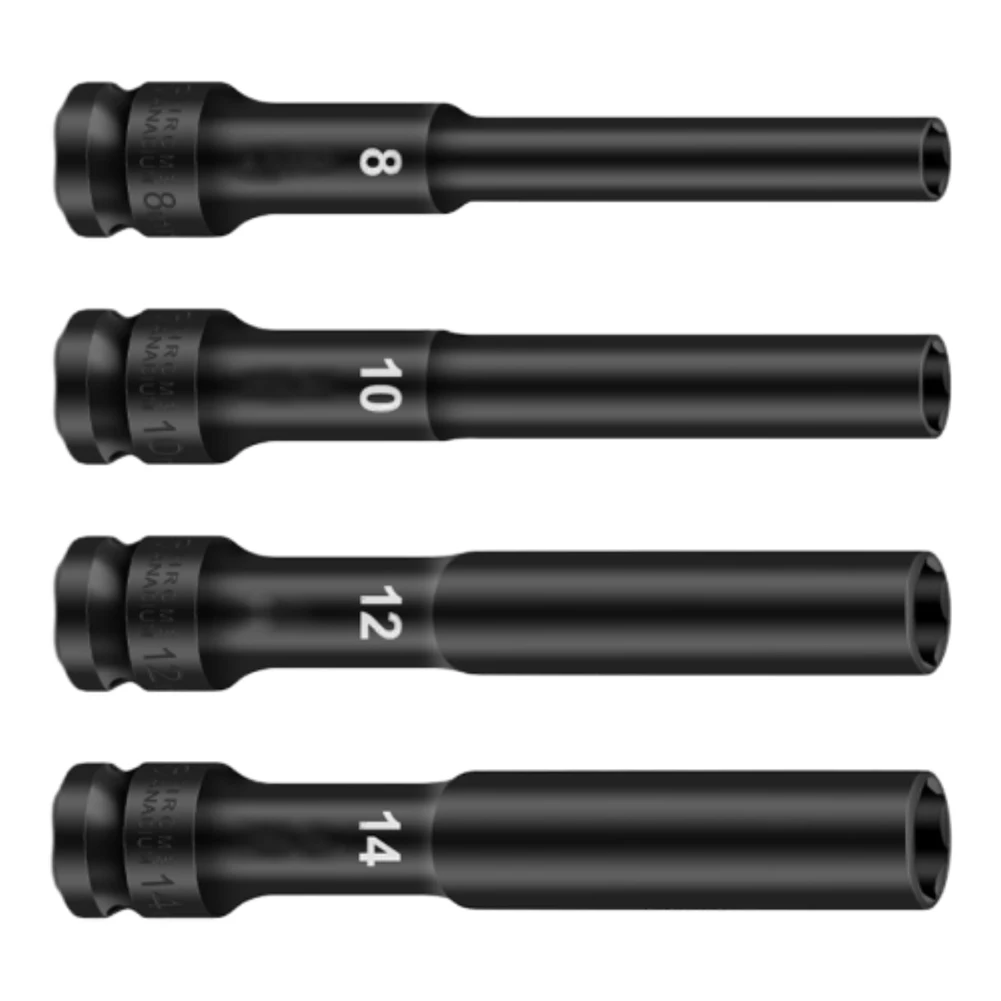 High Quality Impact Wrench Drive Socket 128 Mm Length 4pcs 8-14mm Head Dia Black Color Adapter Spanner Converter
High Quality Impact Wrench Drive Socket 128 Mm Length 4pcs 8-14mm Head Dia Black Color Adapter Spanner Converter